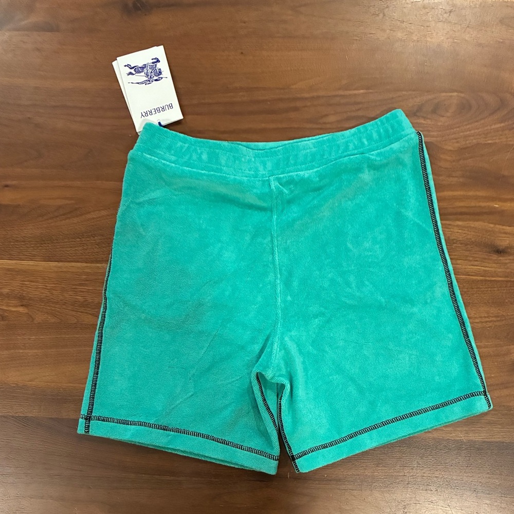 NWT - Burberry Teal Terry Shorts 10 Y - Picture 4 of 9